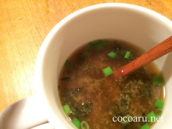 マグカップで味噌スープ！