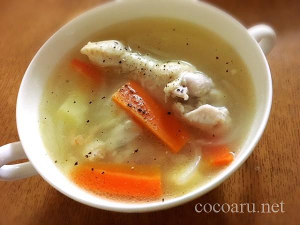 手羽元の自家製マルコメ塩麹スープ
